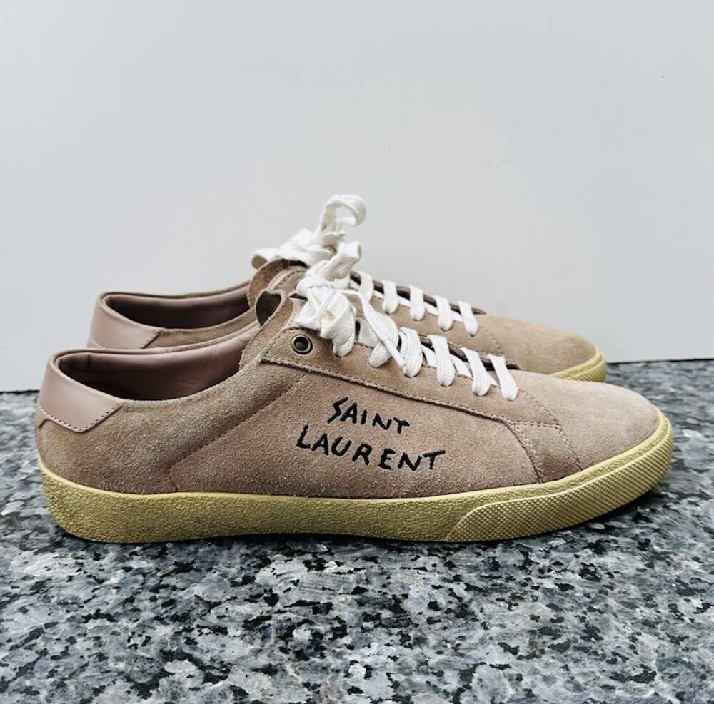 Saint Laurent Pink Suede Court Classic Sneakers Women’s Size 41